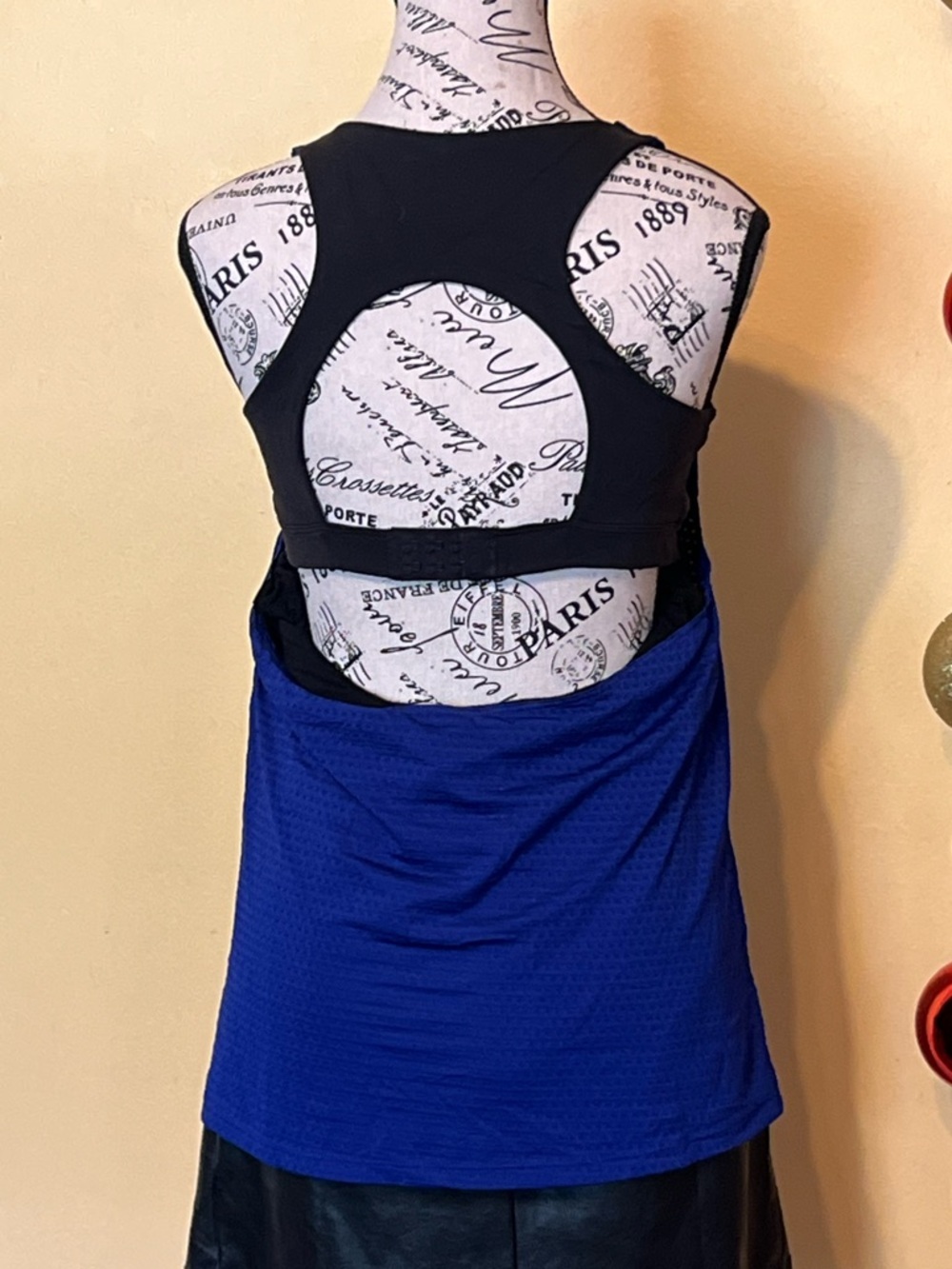 Athleta Blue Racerback Open-Back Tank size small - Picture 5 of 11